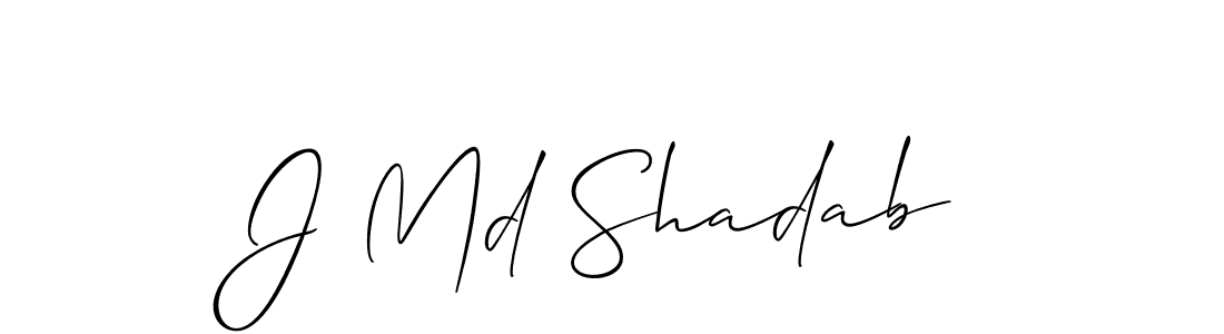 You should practise on your own different ways (Allison_Script) to write your name (J Md Shadab) in signature. don't let someone else do it for you. J Md Shadab signature style 2 images and pictures png