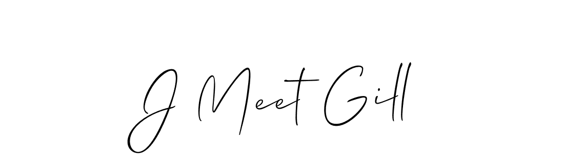 if you are searching for the best signature style for your name J Meet Gill. so please give up your signature search. here we have designed multiple signature styles  using Allison_Script. J Meet Gill signature style 2 images and pictures png