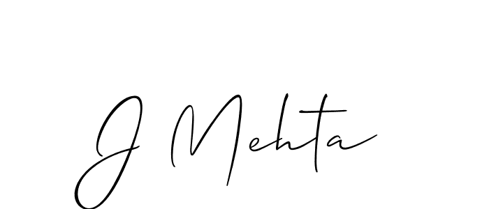 Make a beautiful signature design for name J Mehta. With this signature (Allison_Script) style, you can create a handwritten signature for free. J Mehta signature style 2 images and pictures png