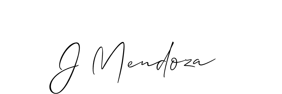 How to make J Mendoza signature? Allison_Script is a professional autograph style. Create handwritten signature for J Mendoza name. J Mendoza signature style 2 images and pictures png