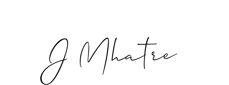 Also You can easily find your signature by using the search form. We will create J Mhatre name handwritten signature images for you free of cost using Allison_Script sign style. J Mhatre signature style 2 images and pictures png