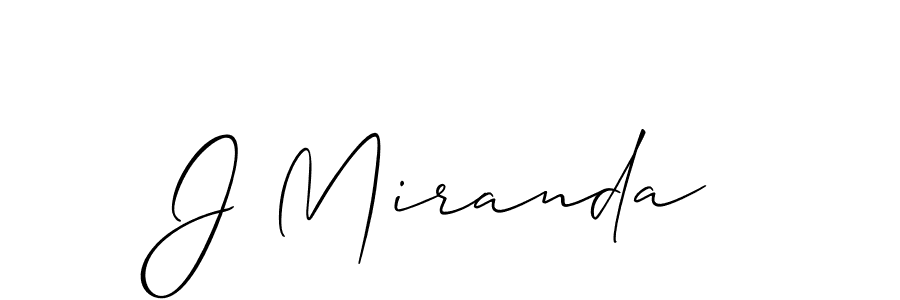 Use a signature maker to create a handwritten signature online. With this signature software, you can design (Allison_Script) your own signature for name J Miranda. J Miranda signature style 2 images and pictures png