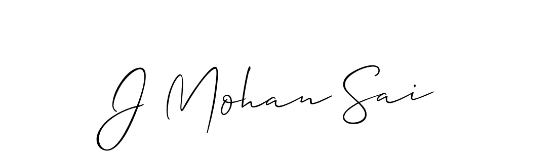 Use a signature maker to create a handwritten signature online. With this signature software, you can design (Allison_Script) your own signature for name J Mohan Sai. J Mohan Sai signature style 2 images and pictures png