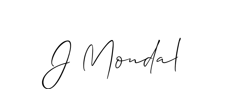 Also we have J Mondal name is the best signature style. Create professional handwritten signature collection using Allison_Script autograph style. J Mondal signature style 2 images and pictures png