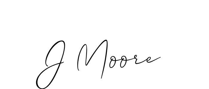 How to make J Moore name signature. Use Allison_Script style for creating short signs online. This is the latest handwritten sign. J Moore signature style 2 images and pictures png