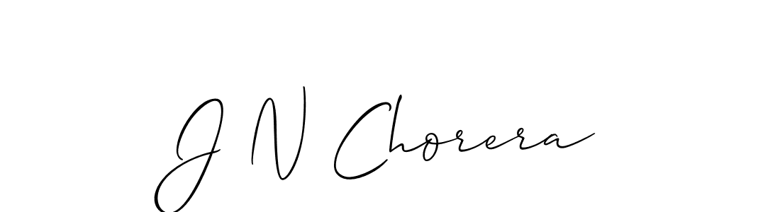 The best way (Allison_Script) to make a short signature is to pick only two or three words in your name. The name J N Chorera include a total of six letters. For converting this name. J N Chorera signature style 2 images and pictures png