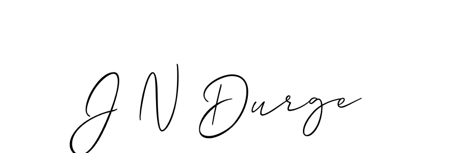 J N Durge stylish signature style. Best Handwritten Sign (Allison_Script) for my name. Handwritten Signature Collection Ideas for my name J N Durge. J N Durge signature style 2 images and pictures png