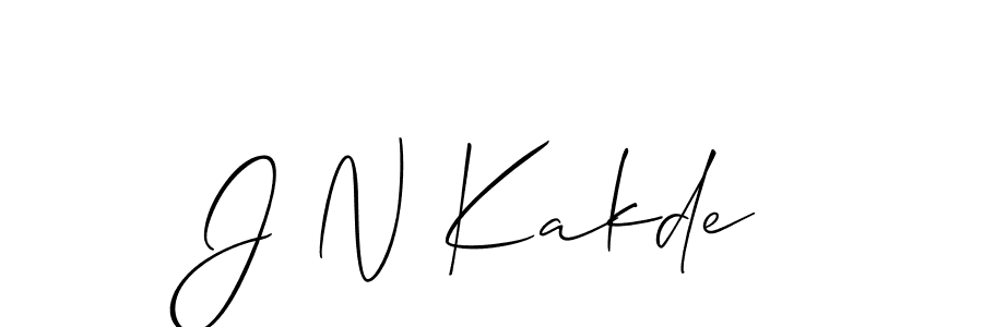 Also we have J N Kakde name is the best signature style. Create professional handwritten signature collection using Allison_Script autograph style. J N Kakde signature style 2 images and pictures png