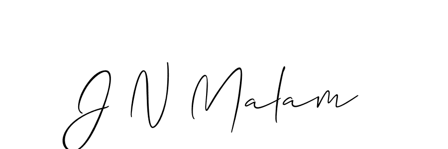 How to make J N Malam signature? Allison_Script is a professional autograph style. Create handwritten signature for J N Malam name. J N Malam signature style 2 images and pictures png