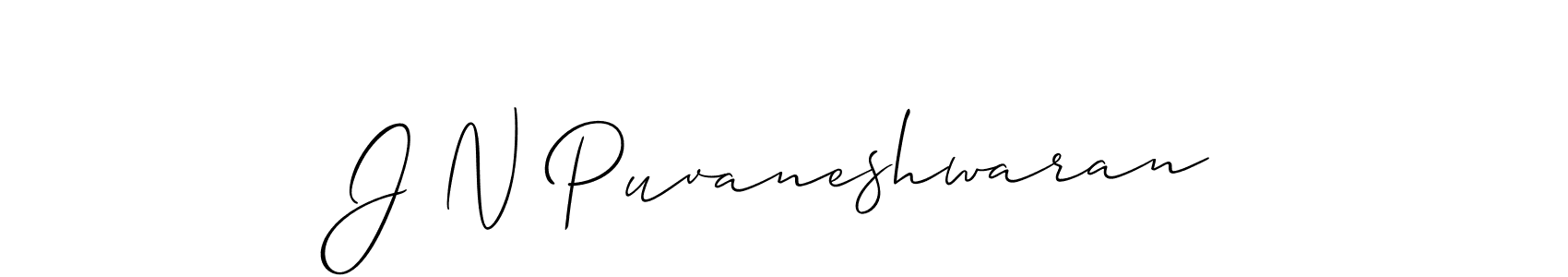 Make a short J N Puvaneshwaran signature style. Manage your documents anywhere anytime using Allison_Script. Create and add eSignatures, submit forms, share and send files easily. J N Puvaneshwaran signature style 2 images and pictures png