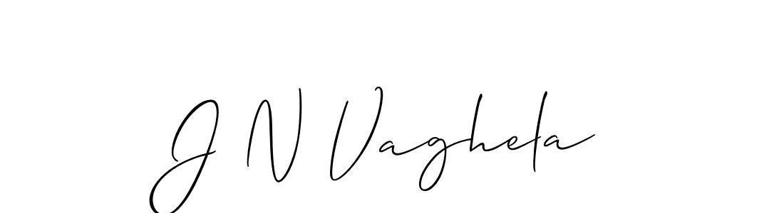 Create a beautiful signature design for name J N Vaghela. With this signature (Allison_Script) fonts, you can make a handwritten signature for free. J N Vaghela signature style 2 images and pictures png