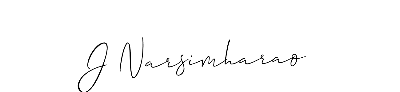 The best way (Allison_Script) to make a short signature is to pick only two or three words in your name. The name J Narsimharao include a total of six letters. For converting this name. J Narsimharao signature style 2 images and pictures png