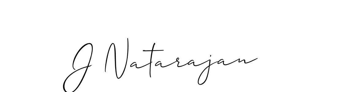 You should practise on your own different ways (Allison_Script) to write your name (J Natarajan) in signature. don't let someone else do it for you. J Natarajan signature style 2 images and pictures png