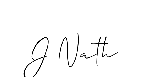 Also we have J Nath name is the best signature style. Create professional handwritten signature collection using Allison_Script autograph style. J Nath signature style 2 images and pictures png