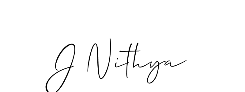 Best and Professional Signature Style for J Nithya. Allison_Script Best Signature Style Collection. J Nithya signature style 2 images and pictures png