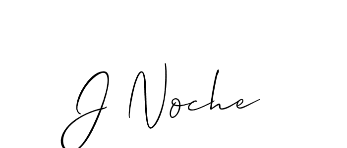 Design your own signature with our free online signature maker. With this signature software, you can create a handwritten (Allison_Script) signature for name J Noche. J Noche signature style 2 images and pictures png
