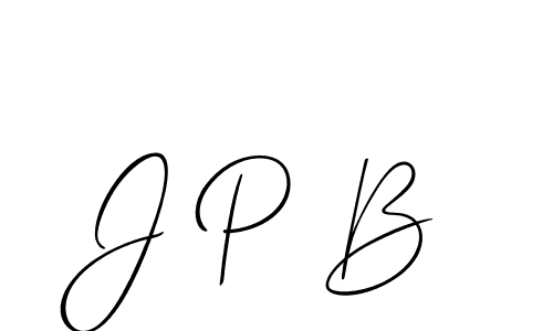 Make a beautiful signature design for name J P B. With this signature (Allison_Script) style, you can create a handwritten signature for free. J P B signature style 2 images and pictures png