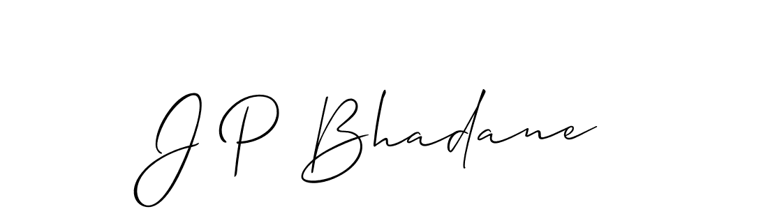 Make a beautiful signature design for name J P Bhadane. Use this online signature maker to create a handwritten signature for free. J P Bhadane signature style 2 images and pictures png