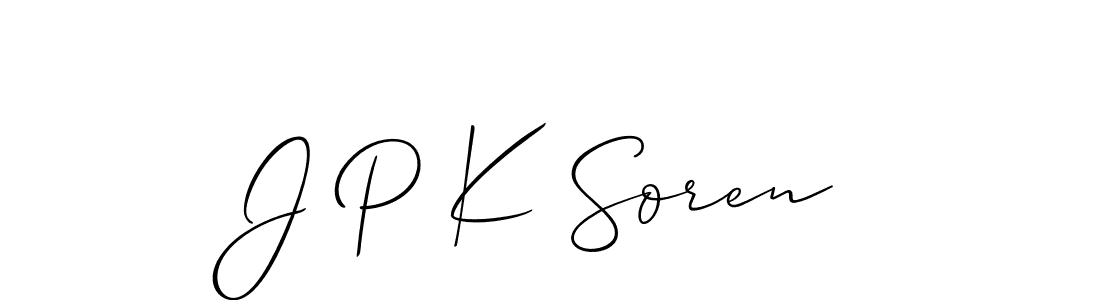 Similarly Allison_Script is the best handwritten signature design. Signature creator online .You can use it as an online autograph creator for name J P K Soren. J P K Soren signature style 2 images and pictures png