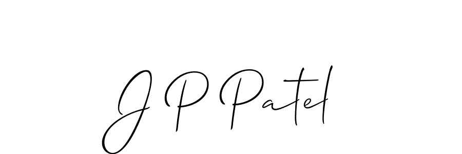 Use a signature maker to create a handwritten signature online. With this signature software, you can design (Allison_Script) your own signature for name J P Patel. J P Patel signature style 2 images and pictures png