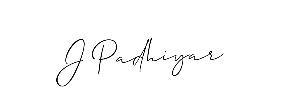 Also we have J Padhiyar name is the best signature style. Create professional handwritten signature collection using Allison_Script autograph style. J Padhiyar signature style 2 images and pictures png