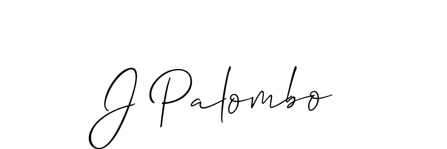 if you are searching for the best signature style for your name J Palombo. so please give up your signature search. here we have designed multiple signature styles  using Allison_Script. J Palombo signature style 2 images and pictures png