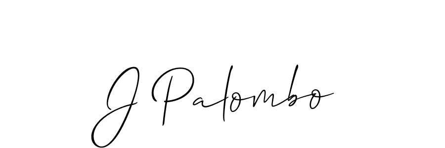 if you are searching for the best signature style for your name J Palombo. so please give up your signature search. here we have designed multiple signature styles  using Allison_Script. J Palombo signature style 2 images and pictures png