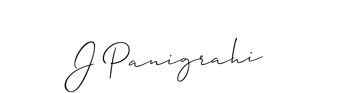 How to make J Panigrahi signature? Allison_Script is a professional autograph style. Create handwritten signature for J Panigrahi name. J Panigrahi signature style 2 images and pictures png