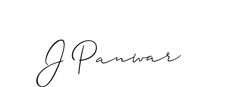 if you are searching for the best signature style for your name J Panwar. so please give up your signature search. here we have designed multiple signature styles  using Allison_Script. J Panwar signature style 2 images and pictures png