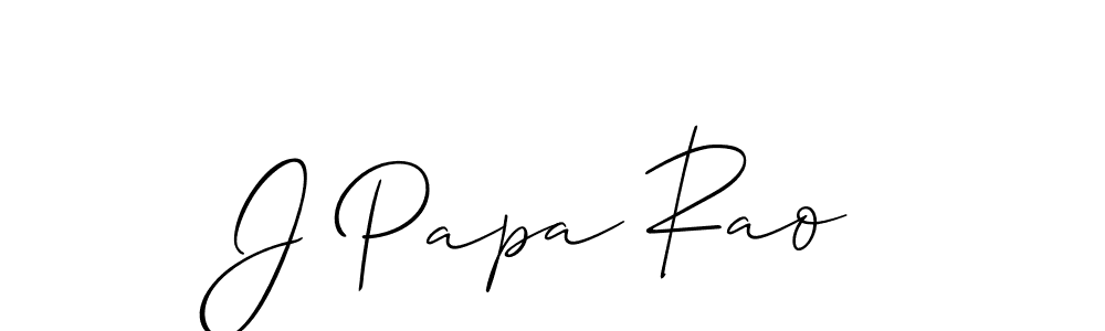 Similarly Allison_Script is the best handwritten signature design. Signature creator online .You can use it as an online autograph creator for name J Papa Rao. J Papa Rao signature style 2 images and pictures png