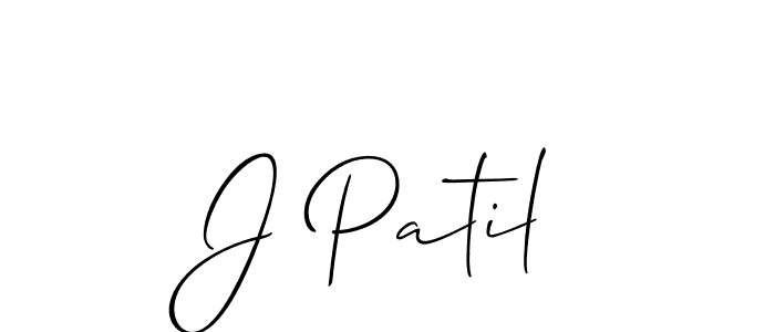 How to make J Patil signature? Allison_Script is a professional autograph style. Create handwritten signature for J Patil name. J Patil signature style 2 images and pictures png