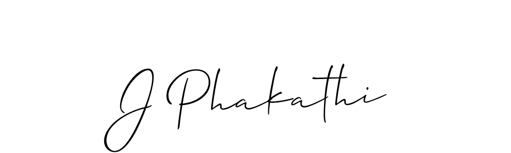 How to make J Phakathi signature? Allison_Script is a professional autograph style. Create handwritten signature for J Phakathi name. J Phakathi signature style 2 images and pictures png