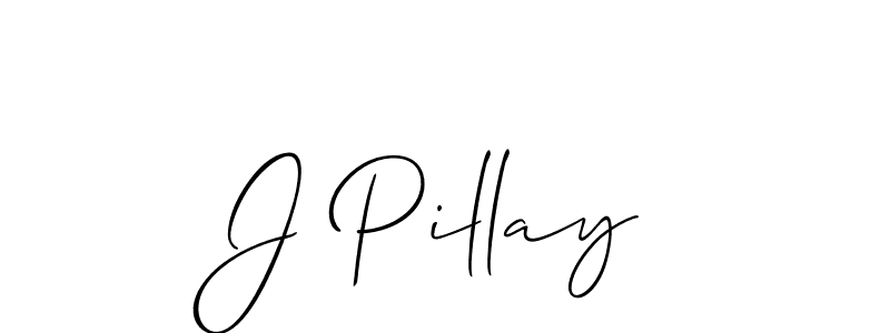 How to make J Pillay signature? Allison_Script is a professional autograph style. Create handwritten signature for J Pillay name. J Pillay signature style 2 images and pictures png