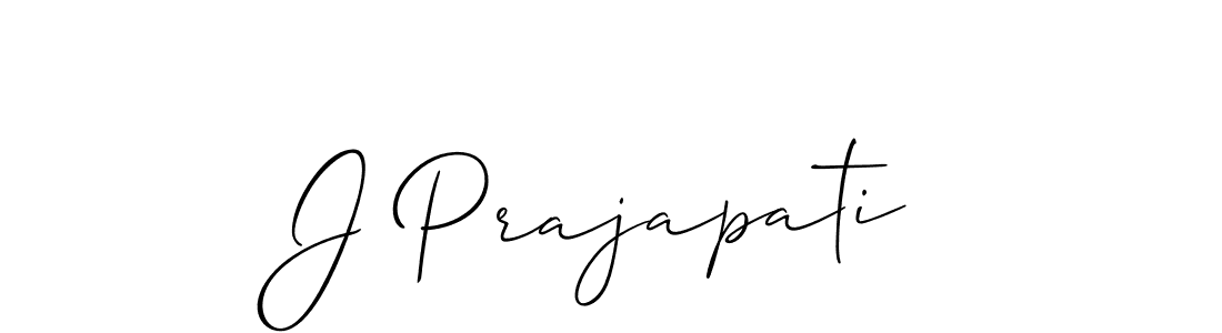 Allison_Script is a professional signature style that is perfect for those who want to add a touch of class to their signature. It is also a great choice for those who want to make their signature more unique. Get J Prajapati name to fancy signature for free. J Prajapati signature style 2 images and pictures png