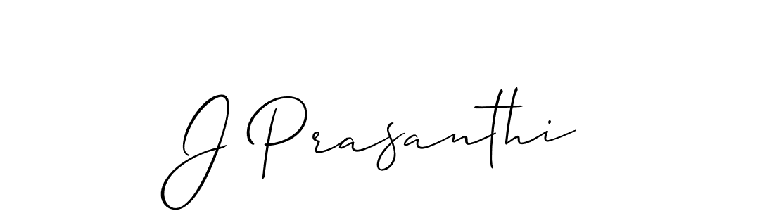 Design your own signature with our free online signature maker. With this signature software, you can create a handwritten (Allison_Script) signature for name J Prasanthi. J Prasanthi signature style 2 images and pictures png