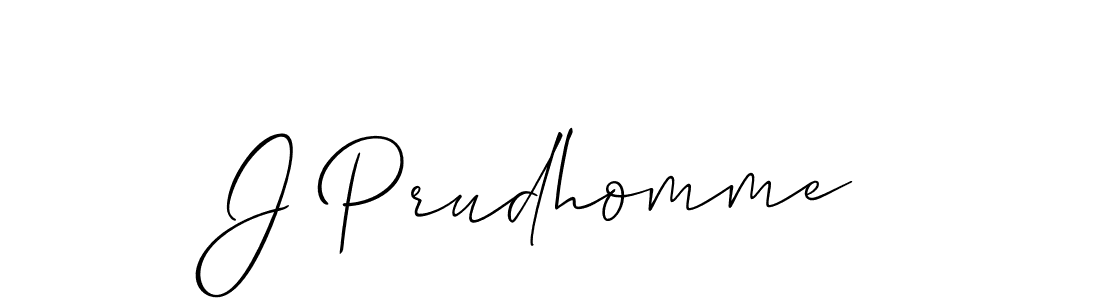 Create a beautiful signature design for name J Prudhomme. With this signature (Allison_Script) fonts, you can make a handwritten signature for free. J Prudhomme signature style 2 images and pictures png