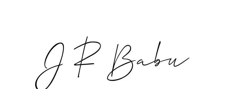 It looks lik you need a new signature style for name J R Babu. Design unique handwritten (Allison_Script) signature with our free signature maker in just a few clicks. J R Babu signature style 2 images and pictures png