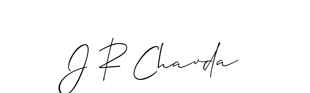 if you are searching for the best signature style for your name J R Chavda. so please give up your signature search. here we have designed multiple signature styles  using Allison_Script. J R Chavda signature style 2 images and pictures png