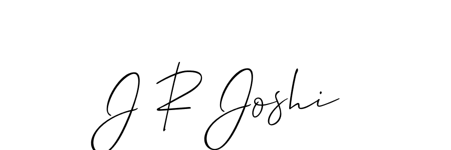Make a beautiful signature design for name J R Joshi. With this signature (Allison_Script) style, you can create a handwritten signature for free. J R Joshi signature style 2 images and pictures png