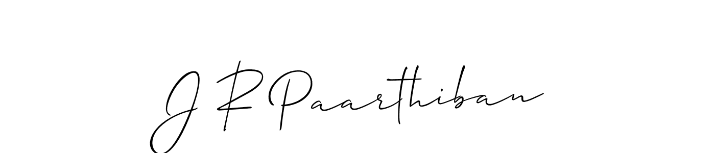 You should practise on your own different ways (Allison_Script) to write your name (J R Paarthiban) in signature. don't let someone else do it for you. J R Paarthiban signature style 2 images and pictures png