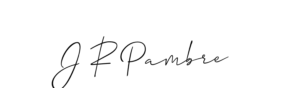 Make a beautiful signature design for name J R Pambre. Use this online signature maker to create a handwritten signature for free. J R Pambre signature style 2 images and pictures png