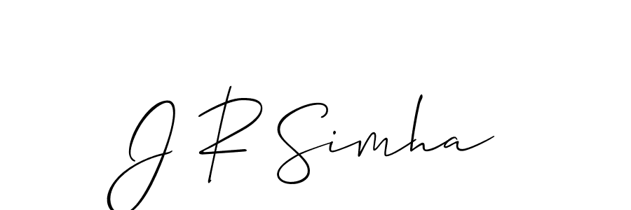 Best and Professional Signature Style for J R Simha. Allison_Script Best Signature Style Collection. J R Simha signature style 2 images and pictures png