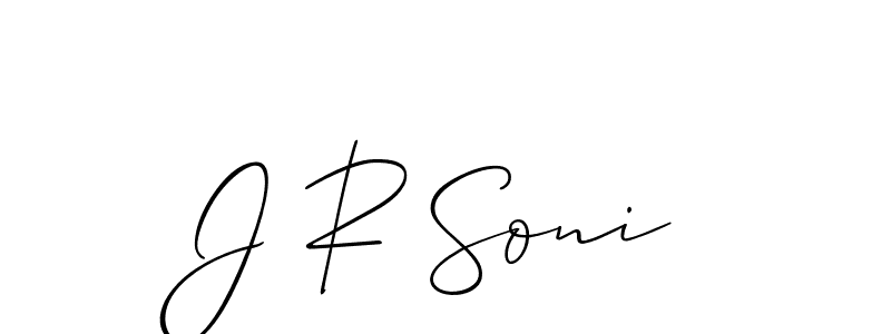 You should practise on your own different ways (Allison_Script) to write your name (J R Soni) in signature. don't let someone else do it for you. J R Soni signature style 2 images and pictures png