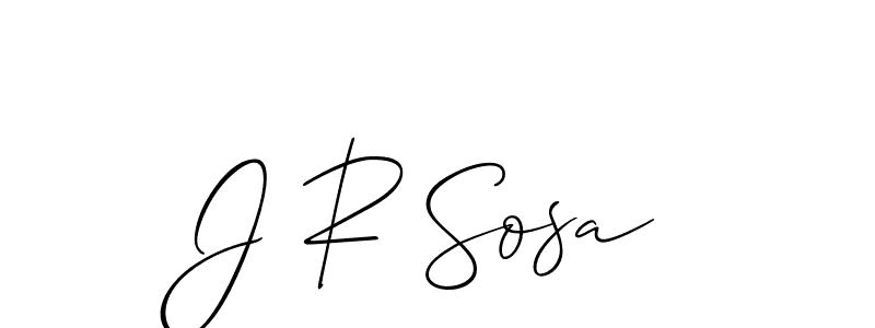 Also You can easily find your signature by using the search form. We will create J R Sosa name handwritten signature images for you free of cost using Allison_Script sign style. J R Sosa signature style 2 images and pictures png