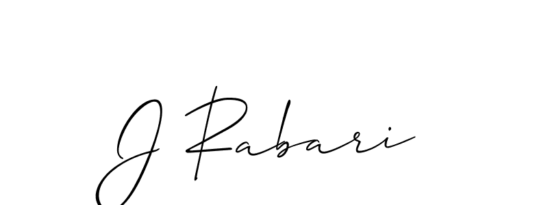 Allison_Script is a professional signature style that is perfect for those who want to add a touch of class to their signature. It is also a great choice for those who want to make their signature more unique. Get J Rabari name to fancy signature for free. J Rabari signature style 2 images and pictures png