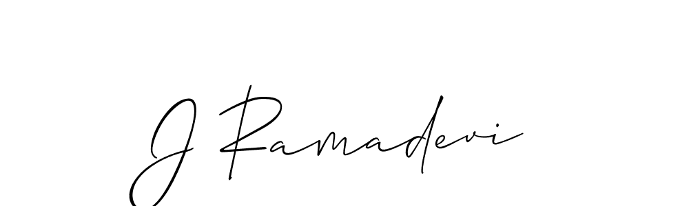 Make a beautiful signature design for name J Ramadevi. Use this online signature maker to create a handwritten signature for free. J Ramadevi signature style 2 images and pictures png