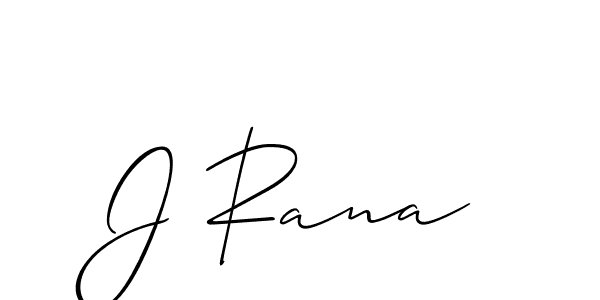 You should practise on your own different ways (Allison_Script) to write your name (J Rana) in signature. don't let someone else do it for you. J Rana signature style 2 images and pictures png