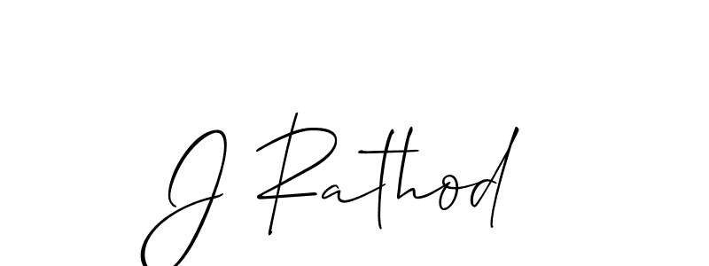 Make a beautiful signature design for name J Rathod. With this signature (Allison_Script) style, you can create a handwritten signature for free. J Rathod signature style 2 images and pictures png