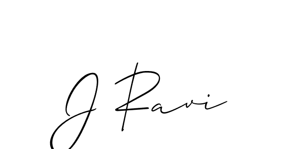 The best way (Allison_Script) to make a short signature is to pick only two or three words in your name. The name J Ravi include a total of six letters. For converting this name. J Ravi signature style 2 images and pictures png