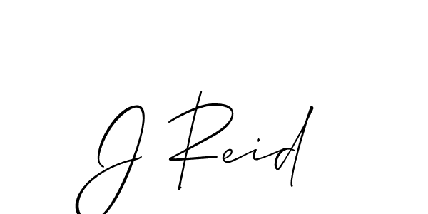 The best way (Allison_Script) to make a short signature is to pick only two or three words in your name. The name J Reid include a total of six letters. For converting this name. J Reid signature style 2 images and pictures png